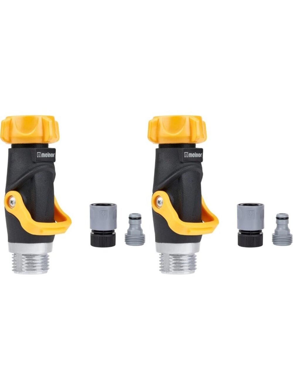 Flow Through Valve Connector Bundle - 2 Pack, Durable, Easy-Use, Garden Hose